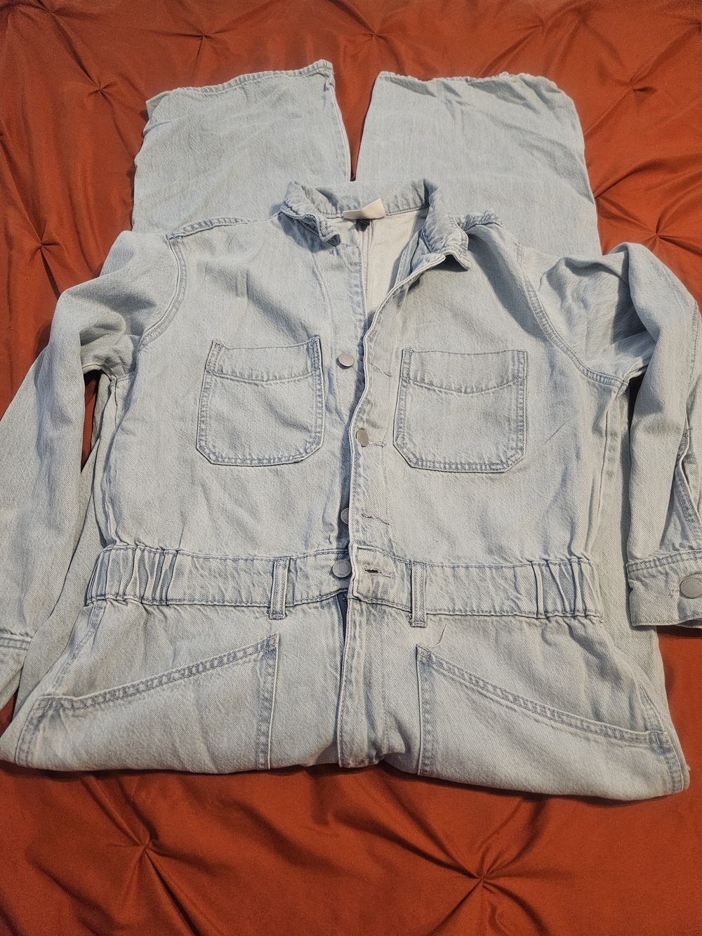 Universal Thread Light Blue Denim Jumpsuit